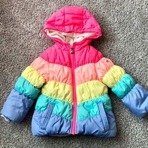 Oshkosh Rainbow puffer jacket size 4T